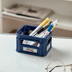 Ceramic Stationery Storage Box for Study Office Desk Dormitory Fruit Bowl
