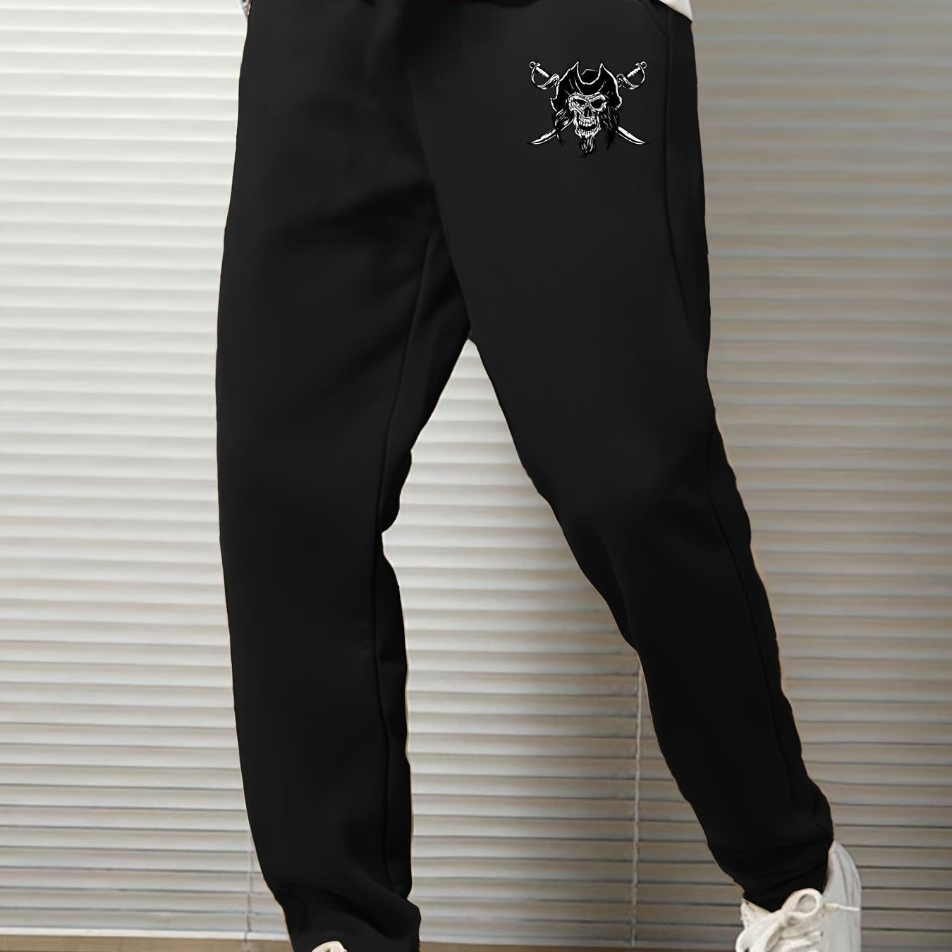 Skull Man Graphic Print Loose Sweats