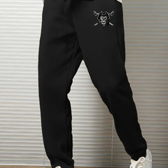 Skull Man Graphic Print Loose Sweats