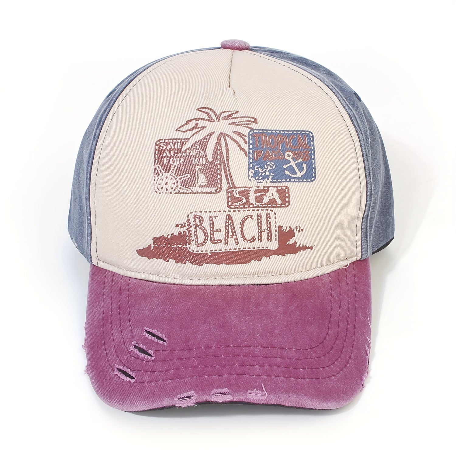 Summer Sun Beach Baseball Cap Women Casual Washed Distressed Sports Hat