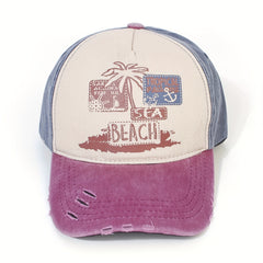 Summer Sun Beach Baseball Cap Women Casual Washed Distressed Sports Hat