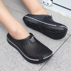 Men's Hollow Out Breathable Clogs Non Slip Outdoor Slippers