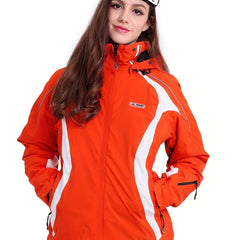 BEAUME Women's Ski Jacket Long Sleeve Zip up Front Warm Hoodies
