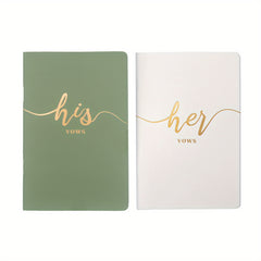 Wedding His And Her Vow Notebook Set Bride And Groom Booklet For Wedding