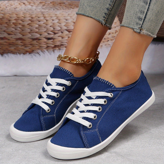 Women's Canvas Lace Up Casual Shoes Lightweight & Comfortable