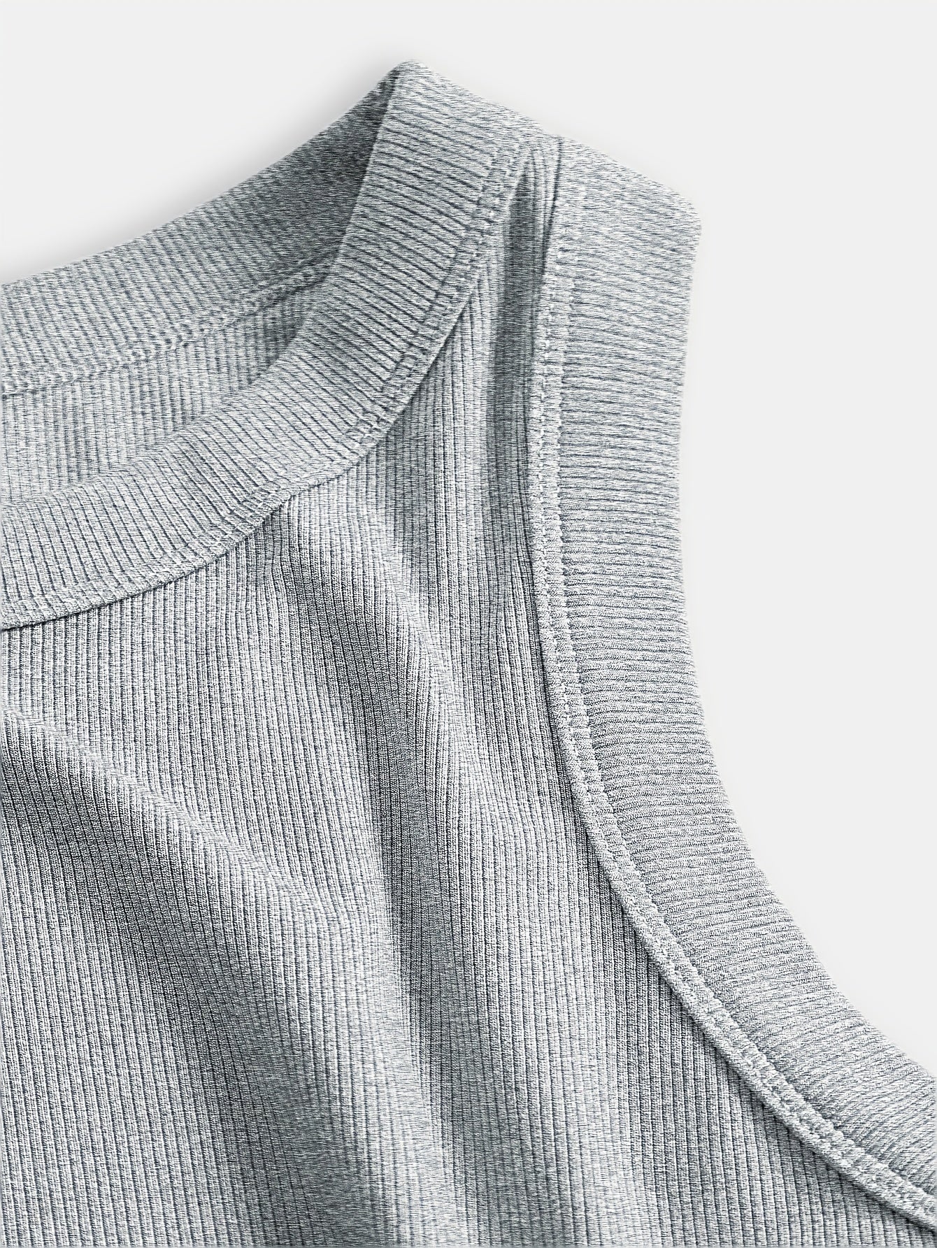 Ribbed Sports Tank Top Round Neck Sleeveless Women's Tops
