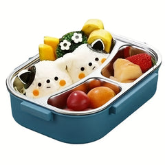 Leakproof Stainless Steel Bento Box, 3 Compartments