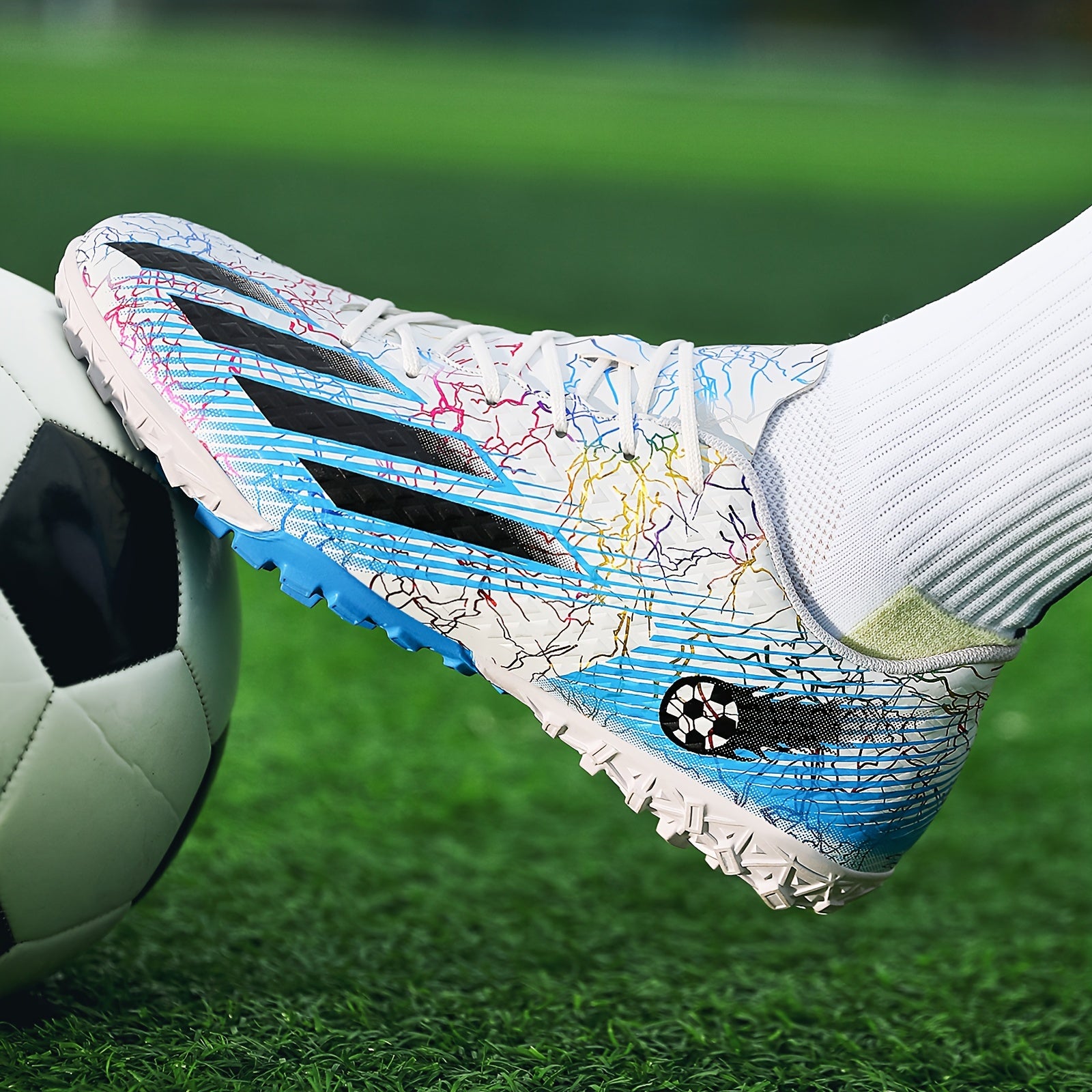 Men's Turf Football Boots Lace Up TF Soccer Cleats