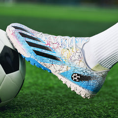 Men's Turf Football Boots Lace Up TF Soccer Cleats