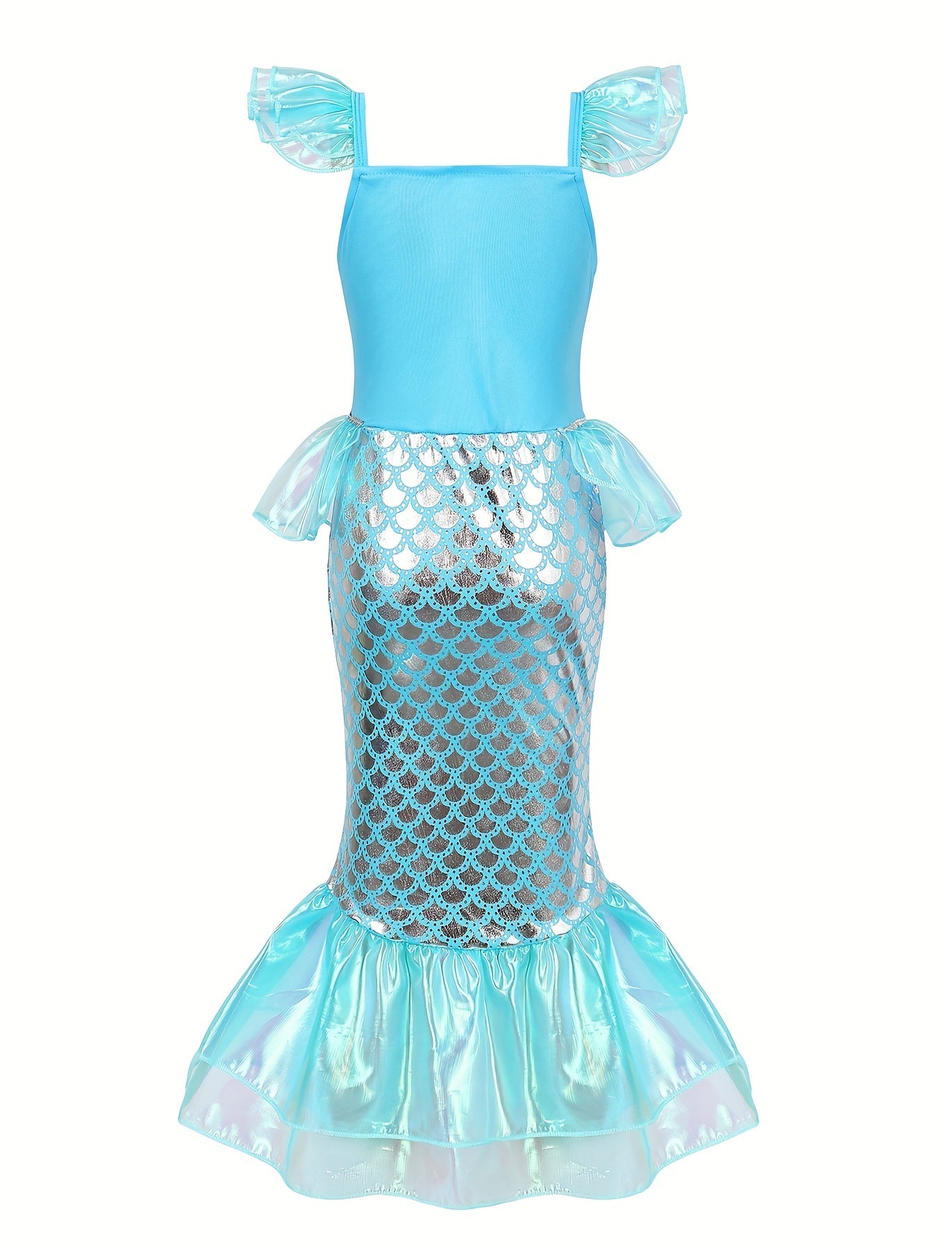 Mermaid Princess Dress With Accessories Set - Fairy Tale Cosplay Costume