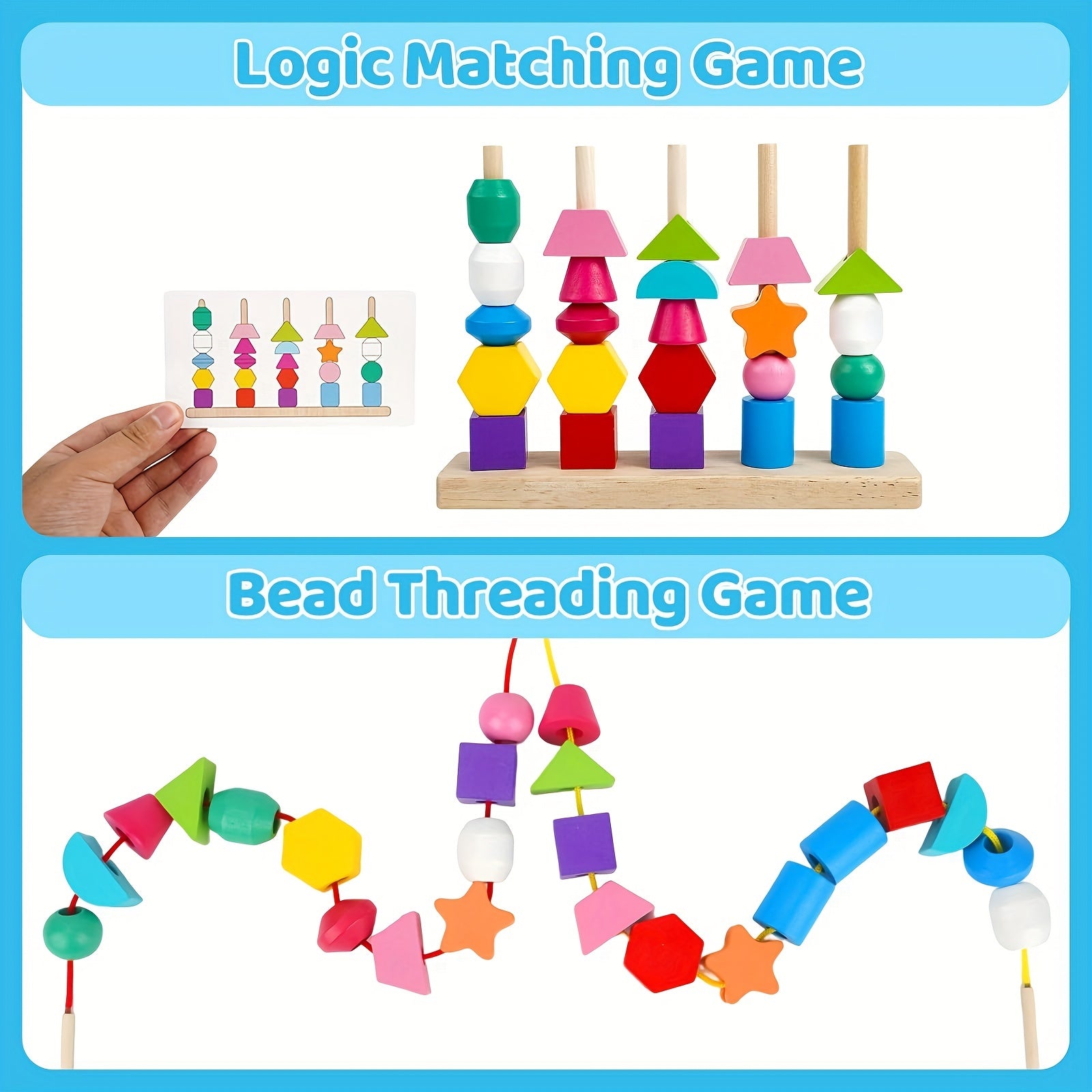 Montessori Beaded Columns for Toddlers Gift