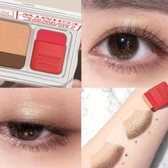 Mini Eyeshadow Palette Golden Brown Pearly Eyeshadow Gradient