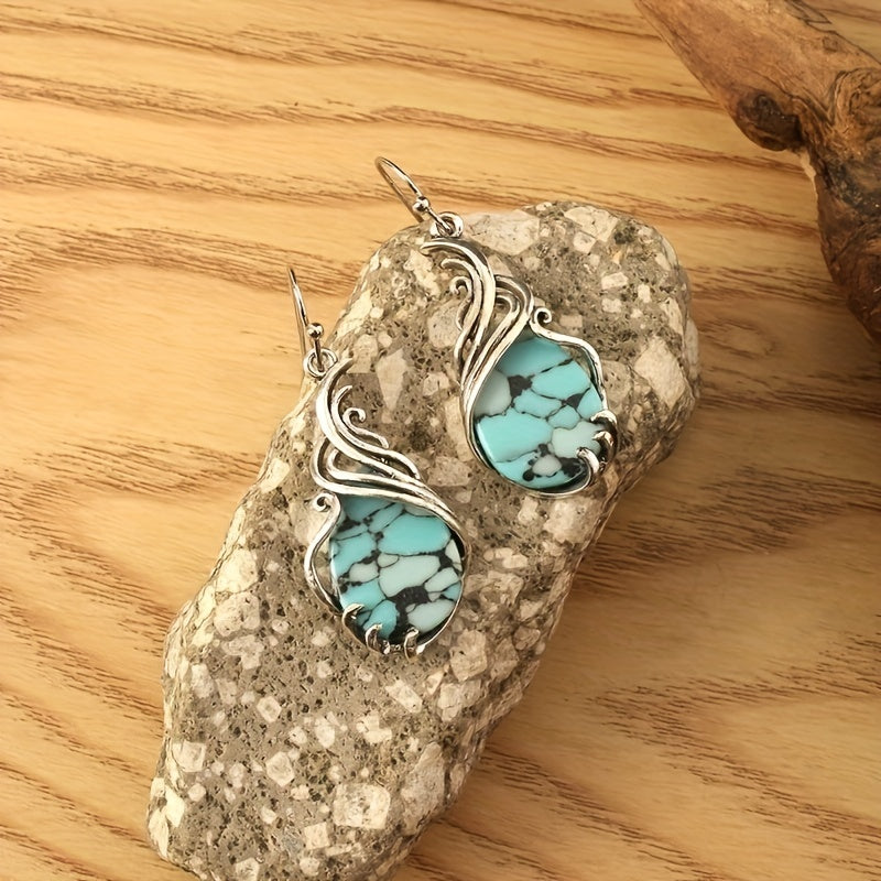 Bohemian Gemstone Drop Earrings for Women