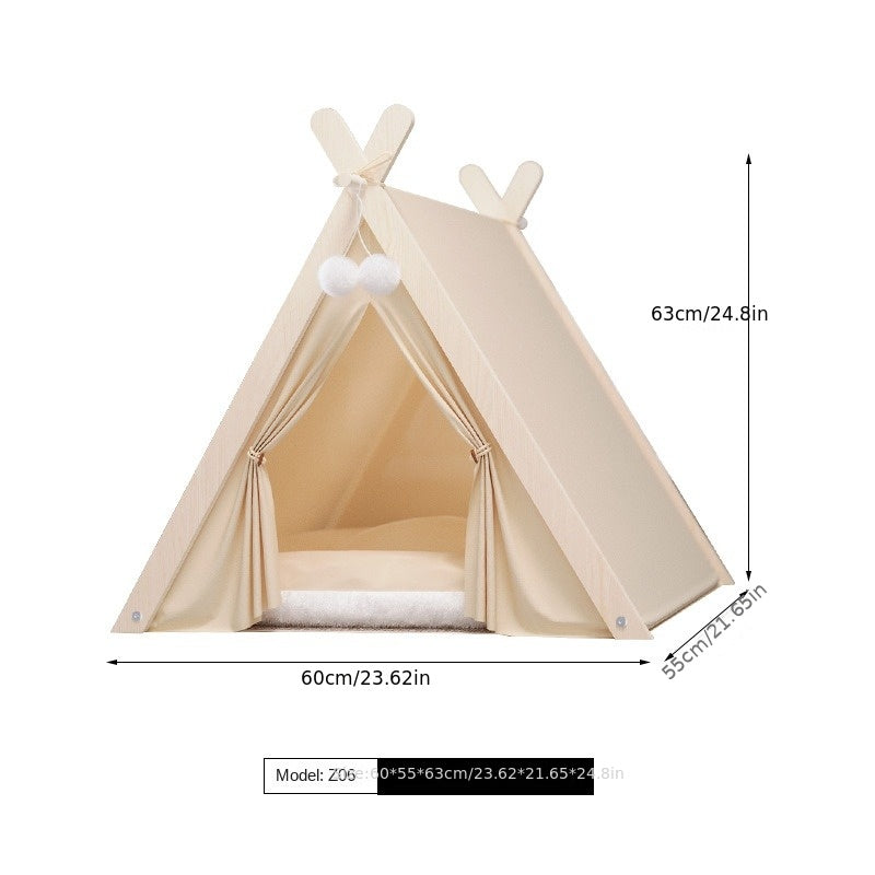 Pet Teepee Portable Pet Tents For Small Dogs Or Cats Puppy Sweet Bed