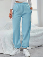 Casual Elastic Waist Jogger Pants Women's Clothing
