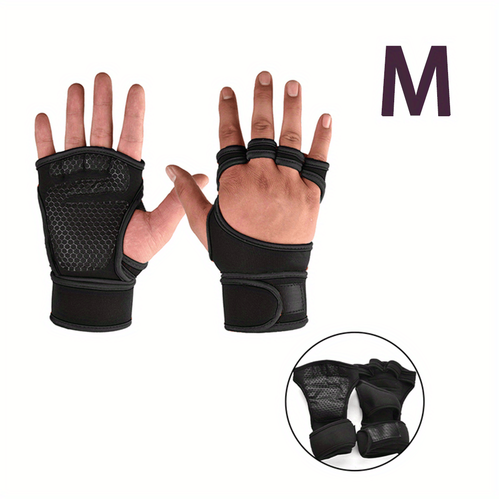 Half Finger Pull Up Grip Sports Wrist Protection Gloves