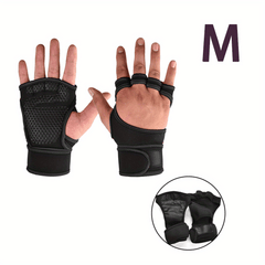 Half Finger Pull Up Grip Sports Wrist Protection Gloves