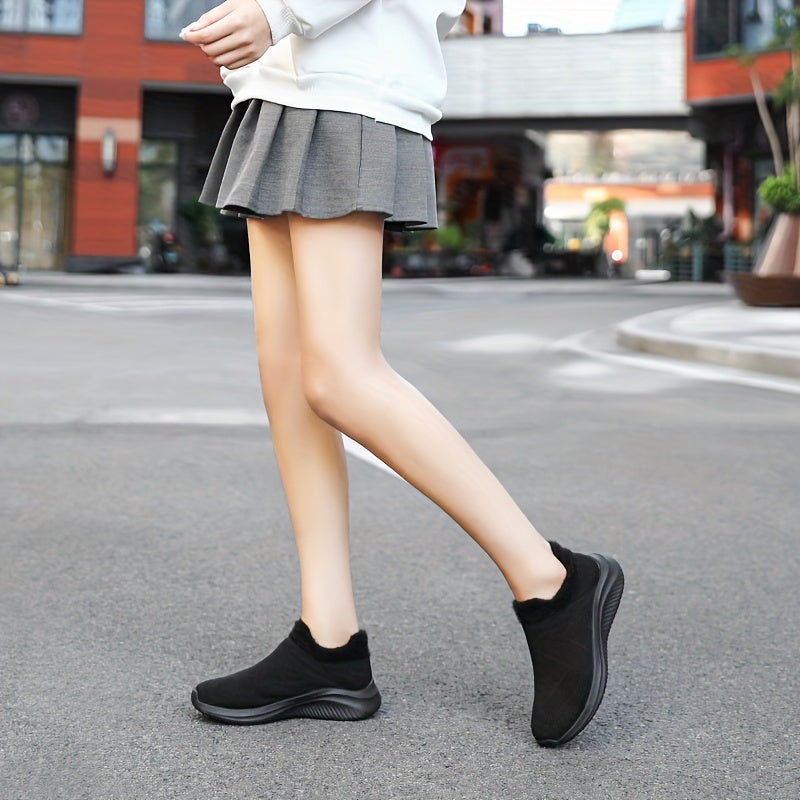 Women's Plus Fleece Sock Sneakers Lightweight Casual Autumn Winter Sport