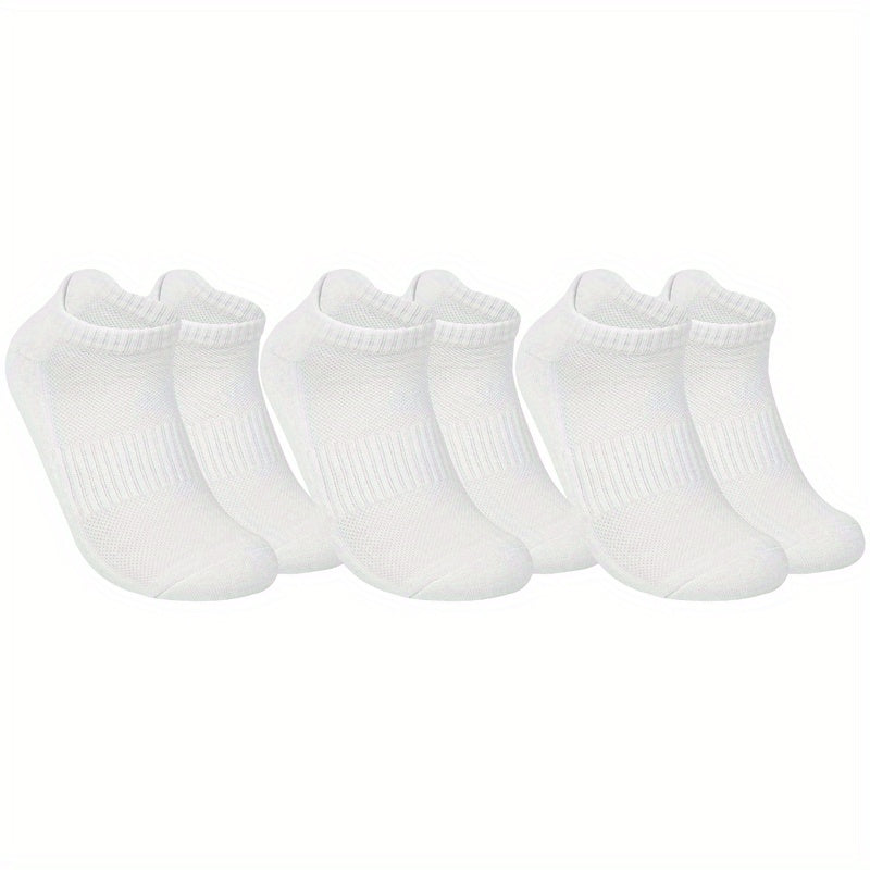 Men's Breathable Cotton Ankle Socks - 3 Pairs