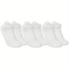 Men's Breathable Cotton Ankle Socks - 3 Pairs