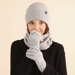Winter Warm Hat Scarf Gloves Set Windproof Knitted Hat Three piece