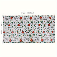 1pc Christmas Tablecloth Disposable Plastic Rectangular Decoration