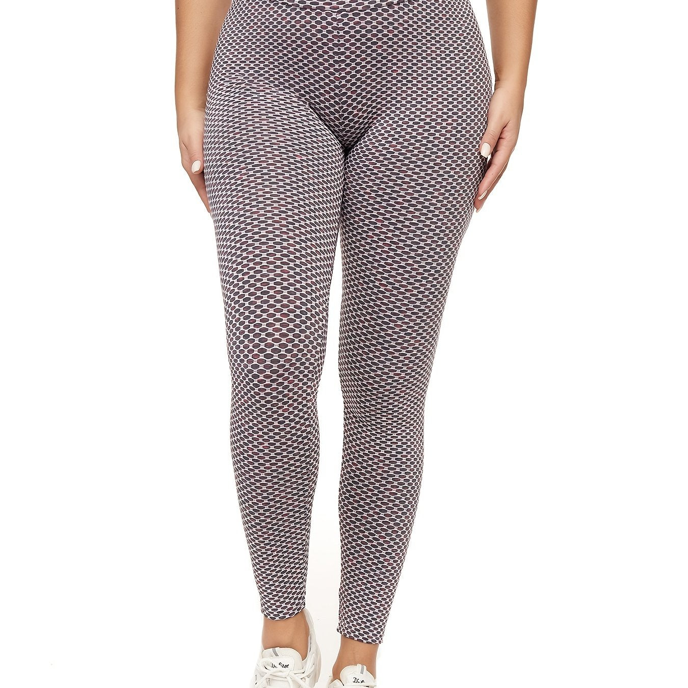 Honeycomb Yoga Leggings High Waist Fitness Pants