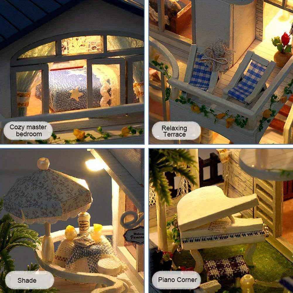 3D Puzzle DIY Book Corner Kit Dollhouse Bookshelf Insert Puzzle Model Decorative
