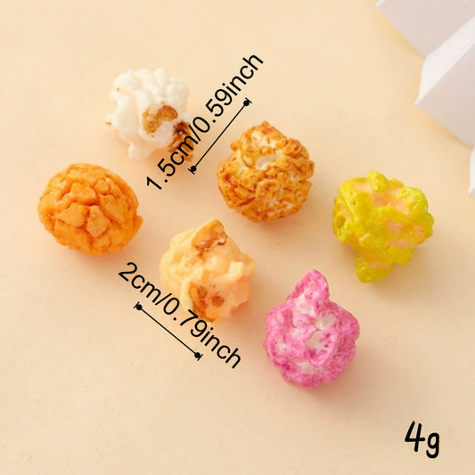 Realistic Popcorn Model in 6 Colors PVC Dessert Shop Window Display Props