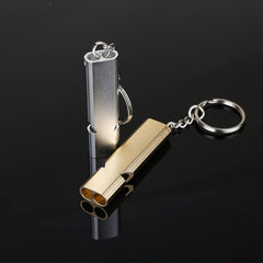 Dual Tube Survival Whistle Aluminum Safety for Hiking Camping
