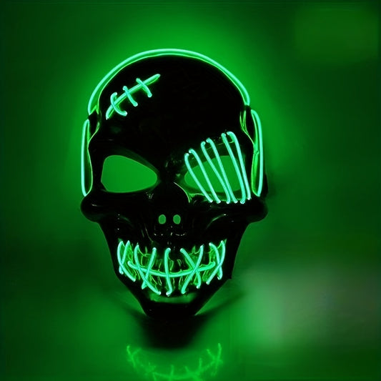 Bright Red Ghost Illuminated Mask for Party