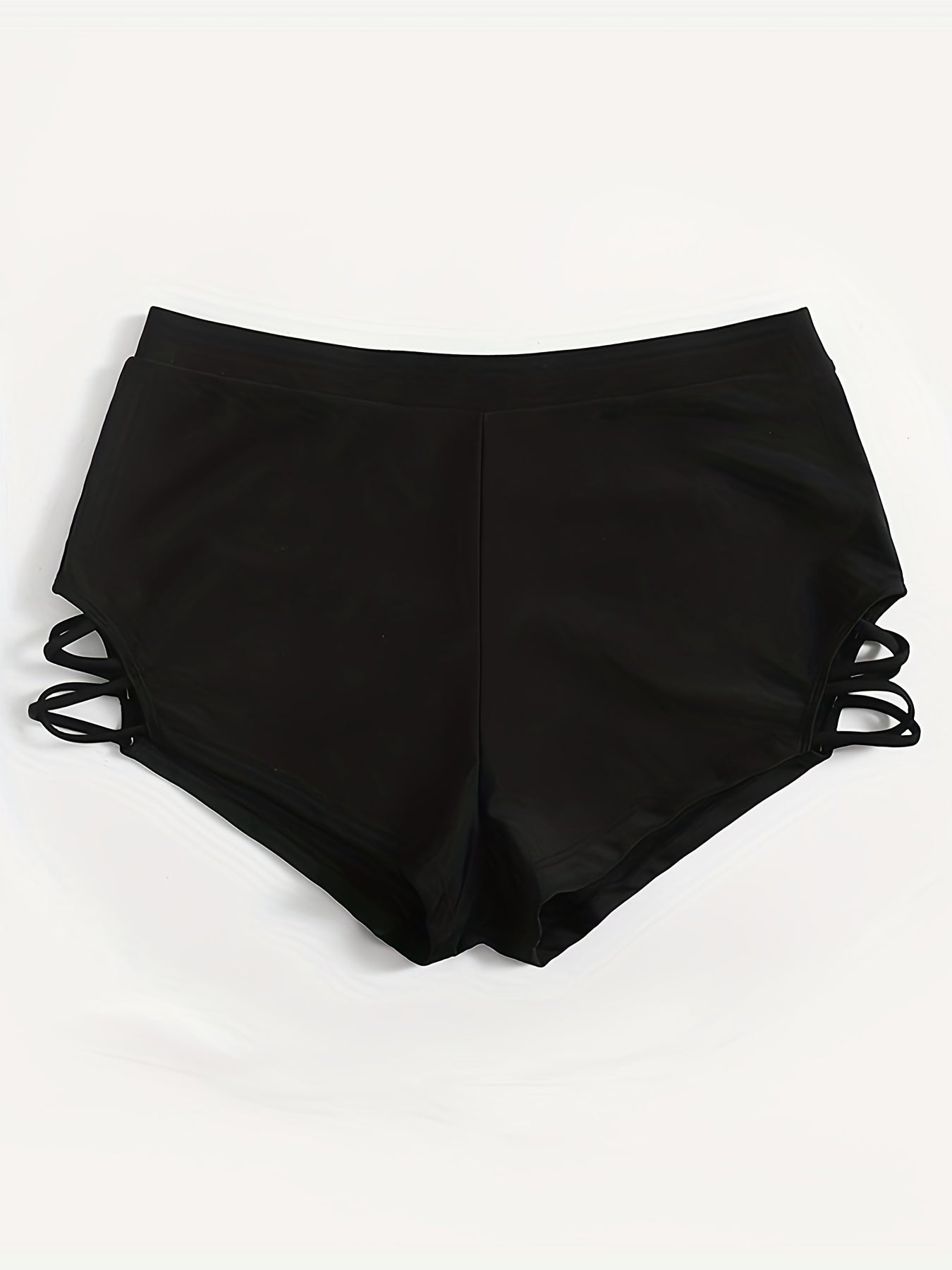 Criss Cross Side Swimwear Shorts High Stretch