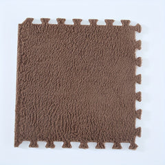 12pcs Plush Puzzle Foam Floor Mat Interlocking Carpet Rug