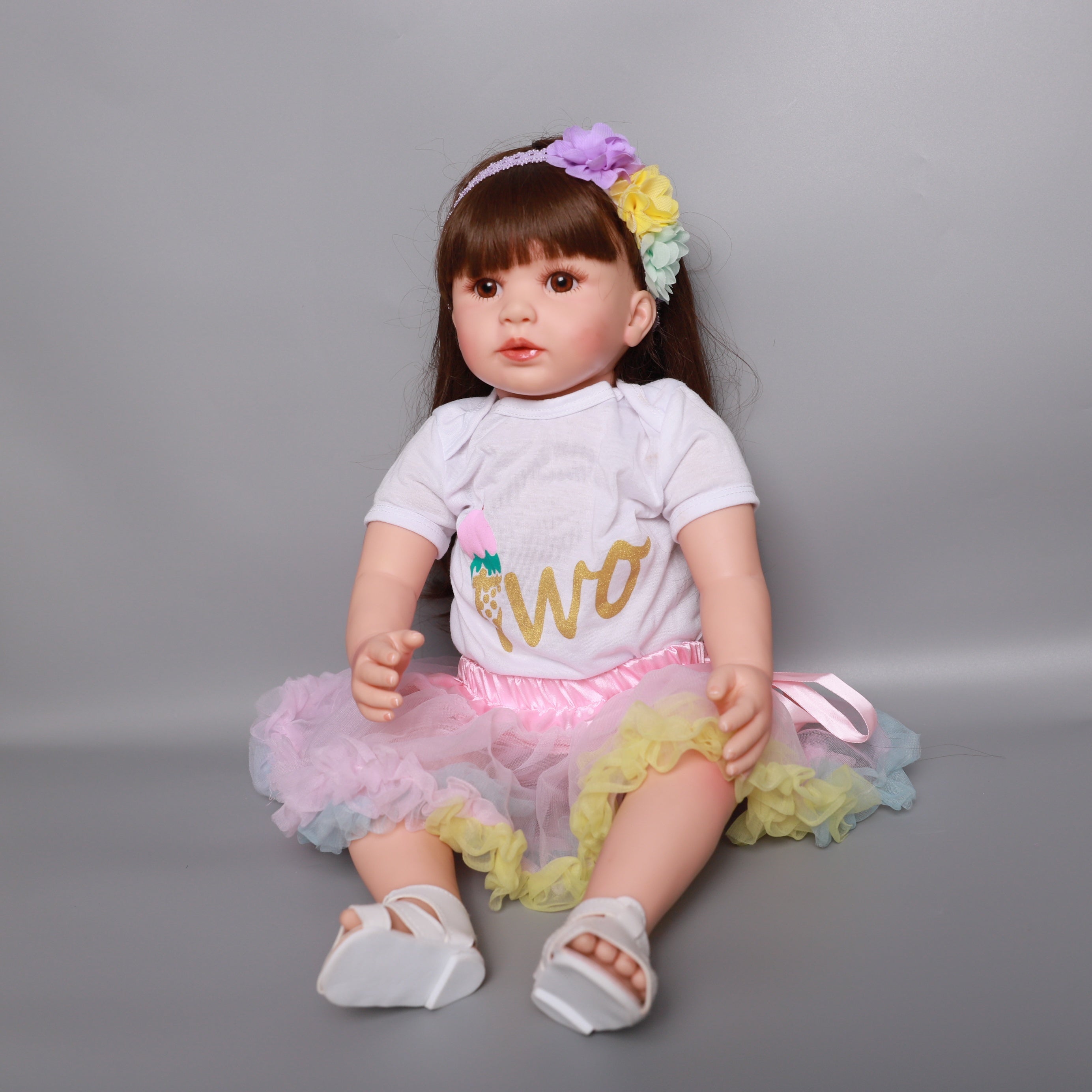 22 Inch 55 Cm Reborn Doll Lifelike Silicone Vinyl Dolls Girl Toy