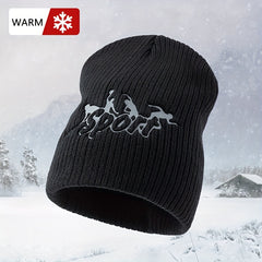 Sport Letter Knitted Hat Beanie... Cycling Coldproof Hat Skiing Hat