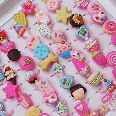 Heart Shaped Food Princess Ring for Girls