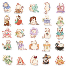 50 Sheets Cute Cartoon Squirrel Stickers Waterproof Non Slip for Notebooks Cups