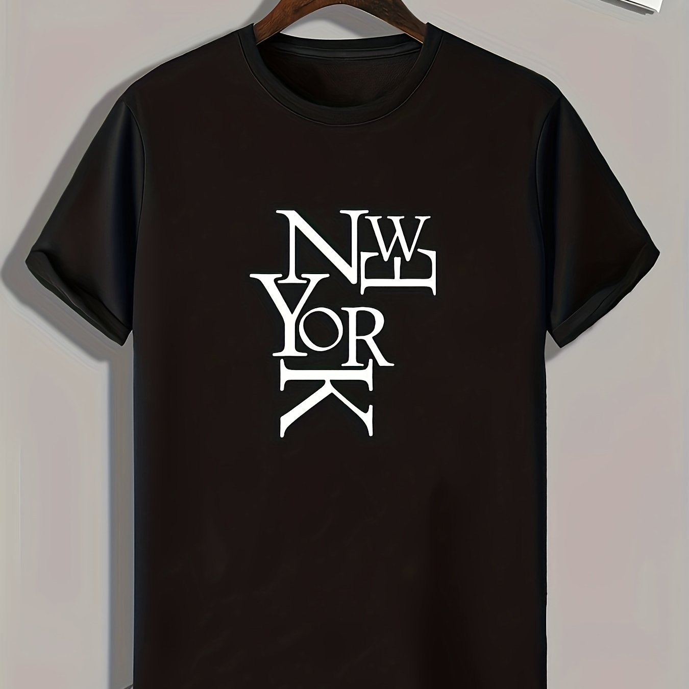 YORK Print Men's Graphic T shirt Casual Comfy Tees For Summer Mens Clothing