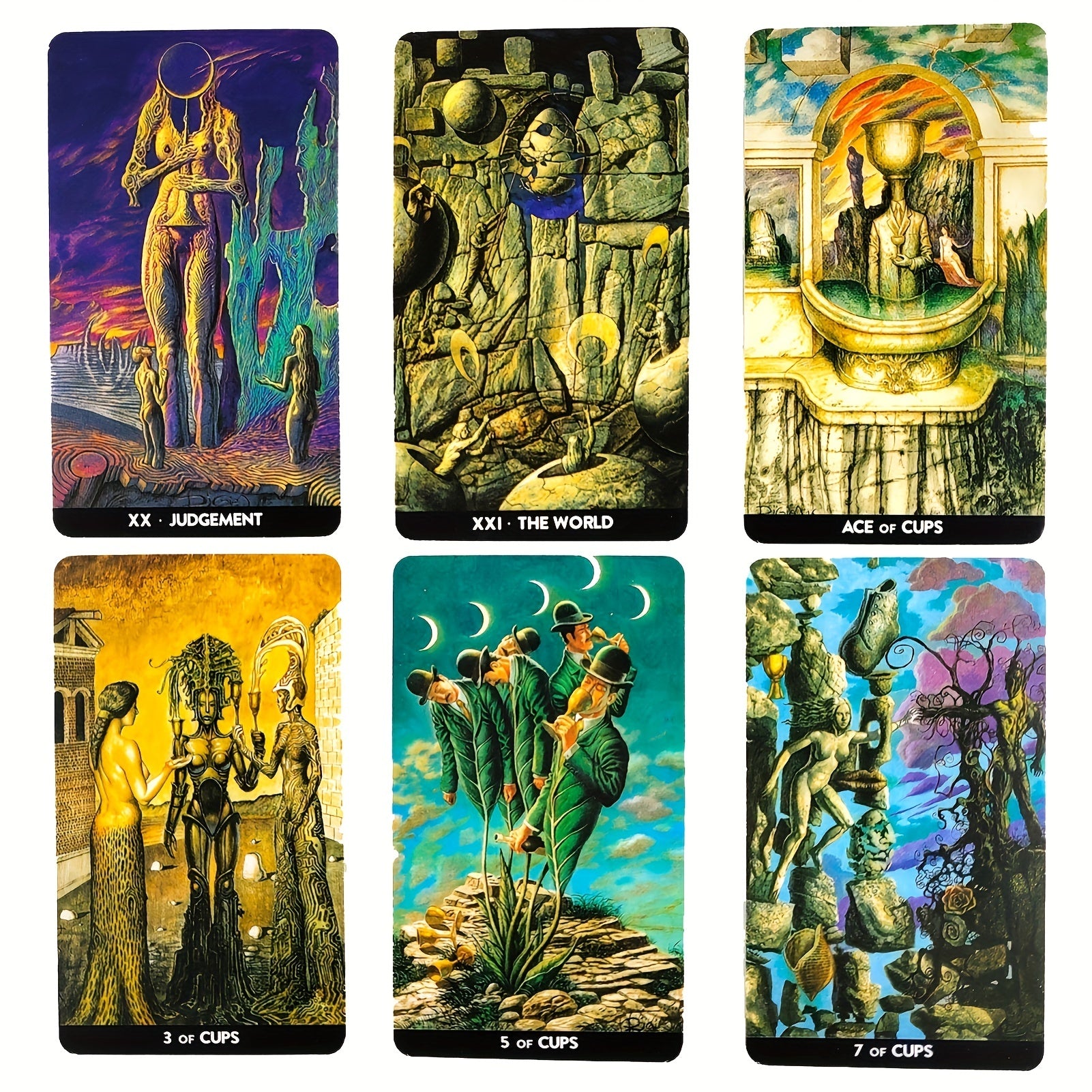 Surrealist Tarot Deck w/ QRCode Guidebook