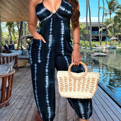 Tie Dye Halter Neck Cami Jumpsuit