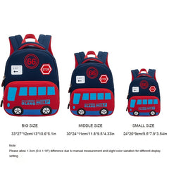3D Cartoon Car Kids Backpack Anti-lost Schoolbag
