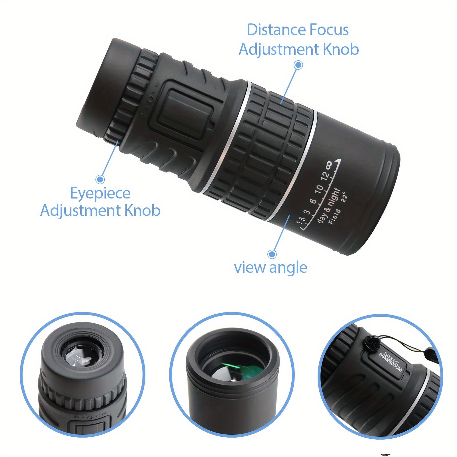 Portable Monocular Telescope High Power for Concerts & Travel