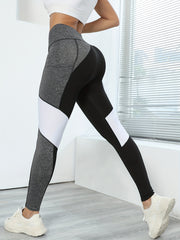 High Waist Workout Leggings With Pocket - Yoga Gym Athletic Tight Pant