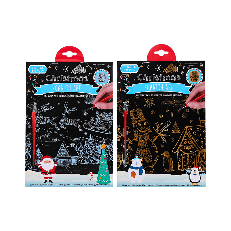 Christmas Scratch Art Set - Fun Holiday Craft Kit