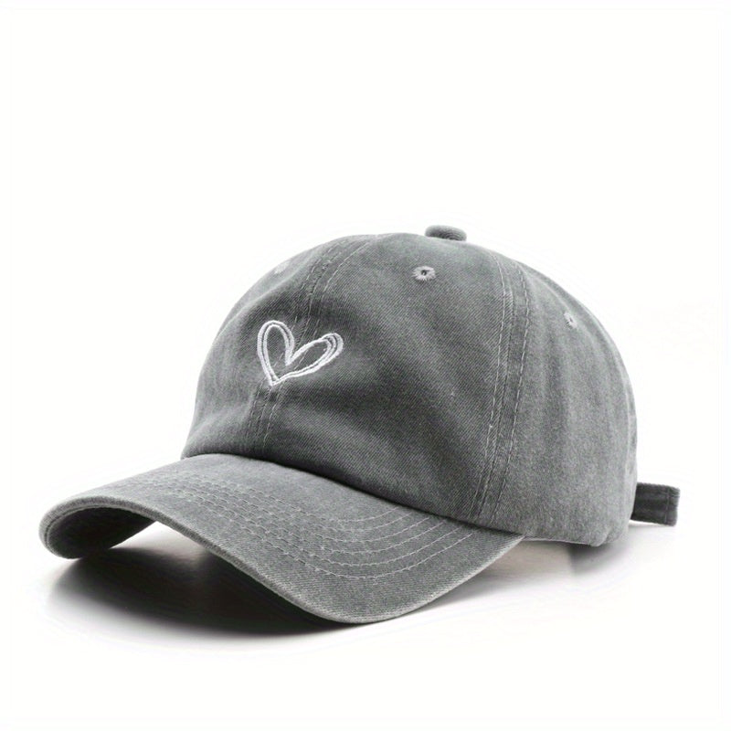 Unisex Vintage Curved Brim Baseball Cap With Letter Embroidery