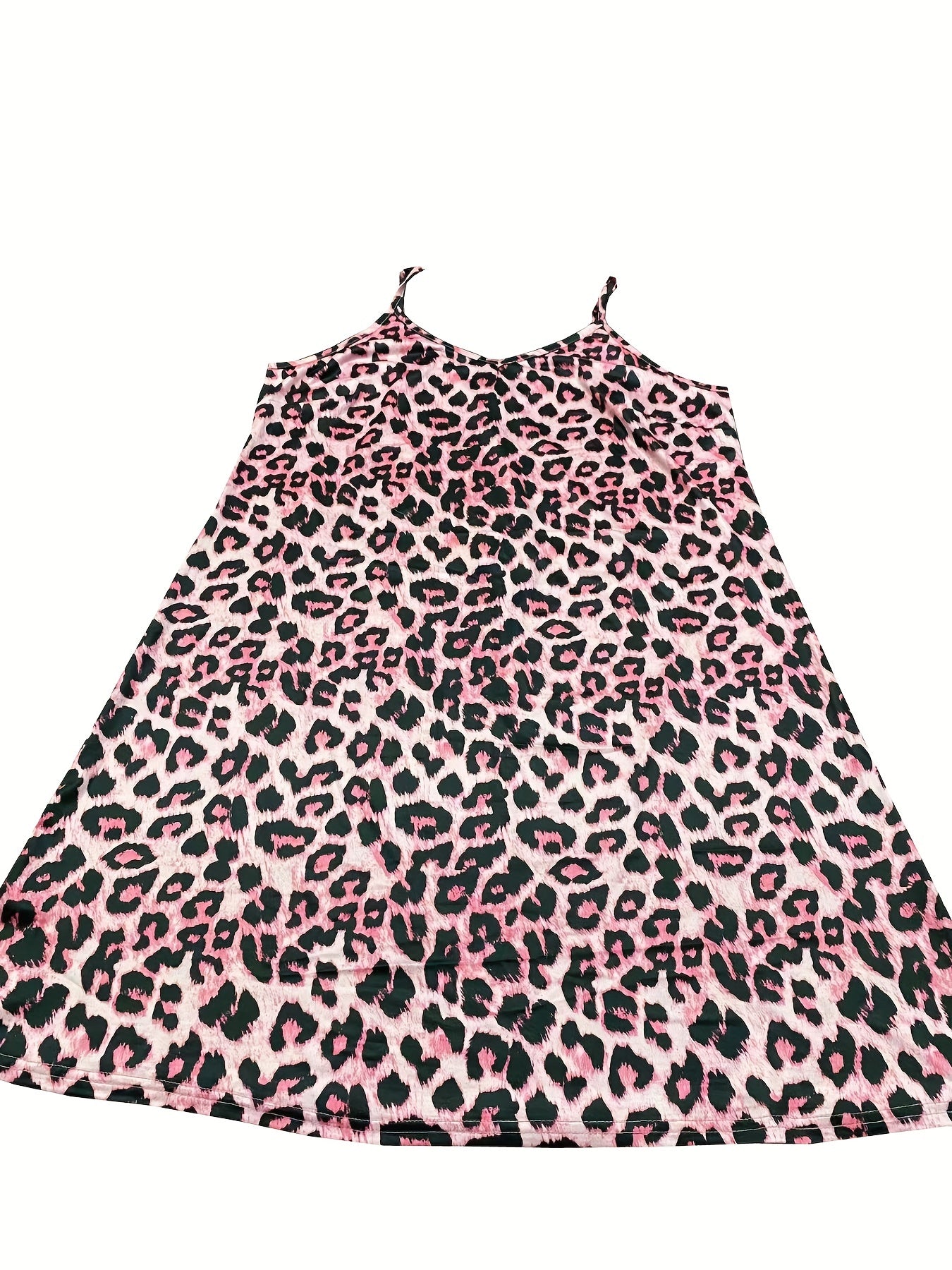 Leopard Print V Neck Loungewear Nightdress