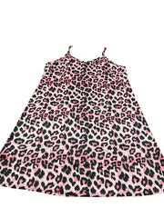 Leopard Print V Neck Loungewear Nightdress