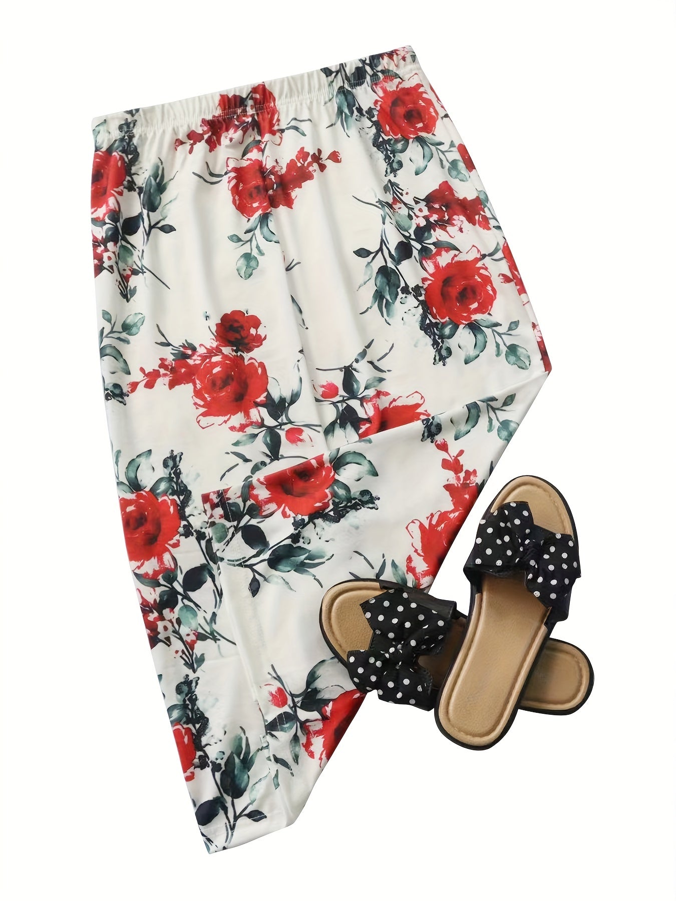 Floral Print High Waist Slim Skirt for Women