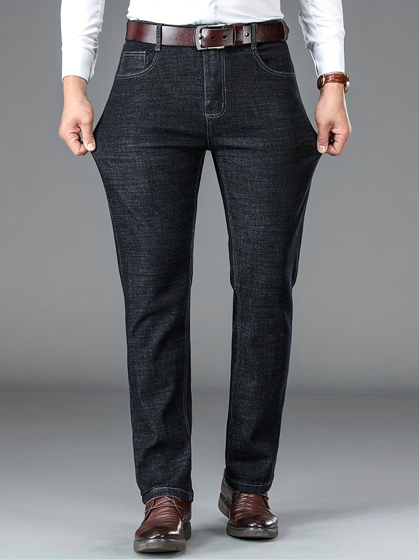 Men's Formal Jeans Business Dress Pants
