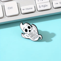 5pcs Halloween Ghost And Monster Brooches Badges For Men